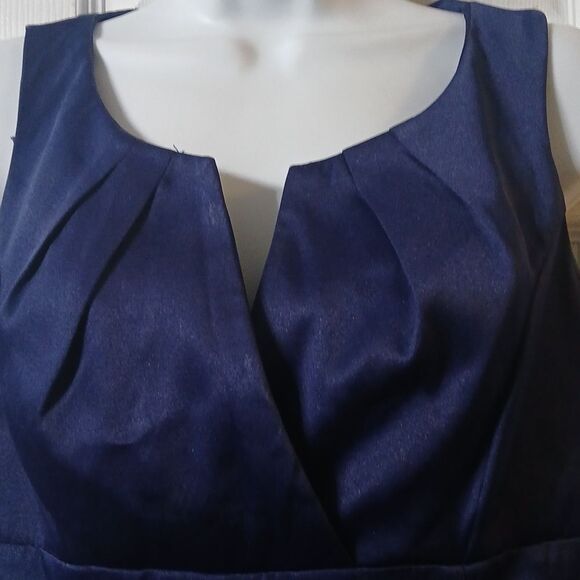 London Times Royal blue cinched sleeveless formal party dress Sz 10 EUC - Picture 6 of 12